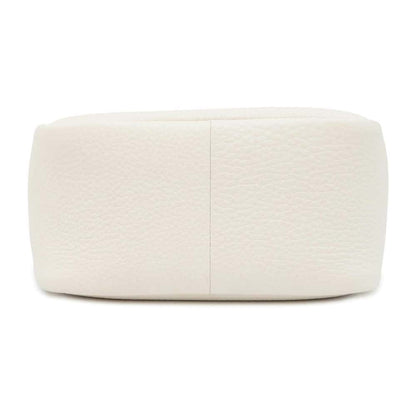 PRADA Handbag White 1BA349 Leather