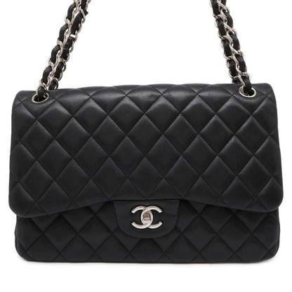 Chanel Matelasse W Flap W Chain Shoulder Black A58600 Lambskin Size 30