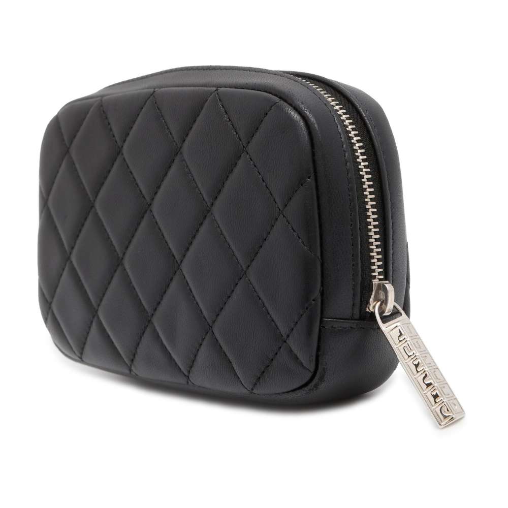 Chanel Matelasse Pouch Black A80909 Lambskin