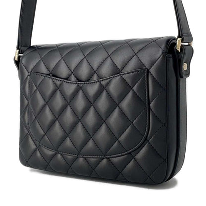 Chanel Matelasse Frill Shoulder Bag Black AS1737 Leather