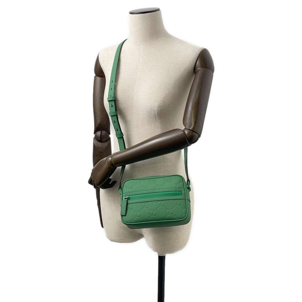GUCCI GG rubber effect Mini Shoulder Bag Green 771321 Rubber