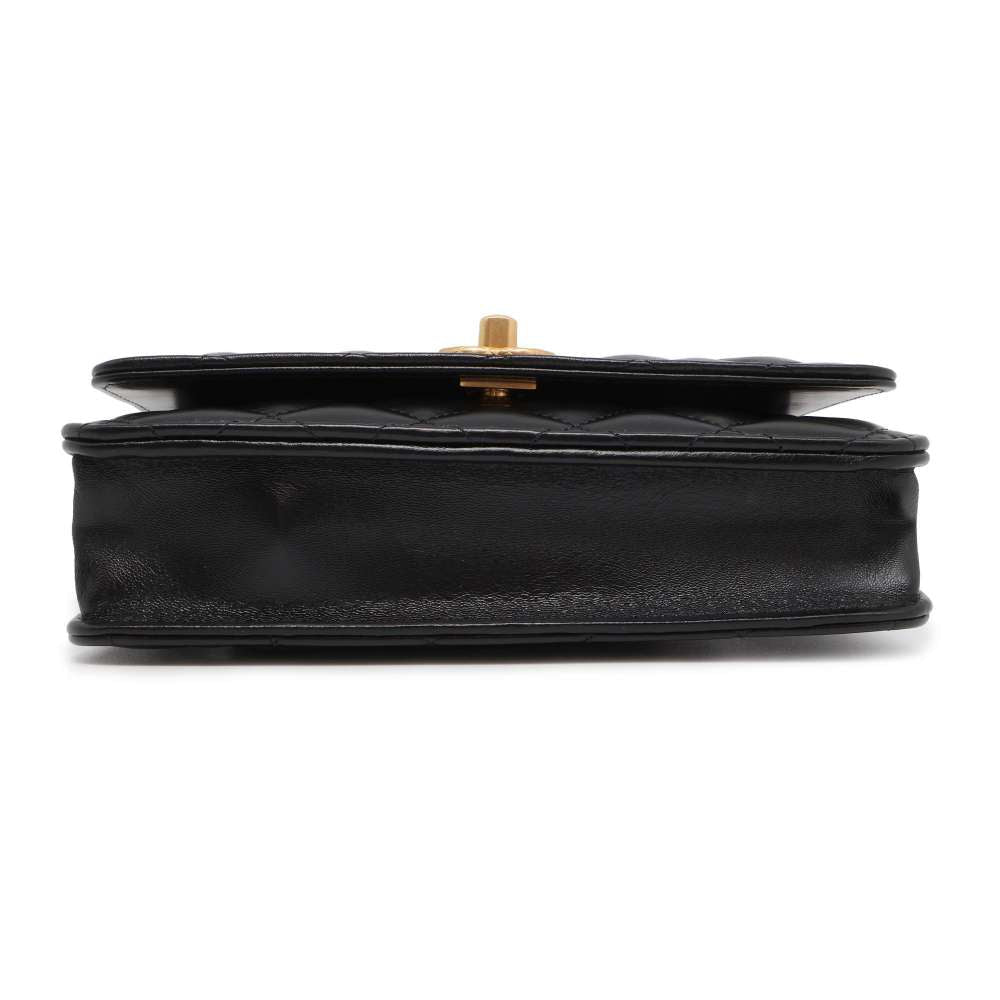 CHANEL Matelasse Chain wallet Black Lambskin