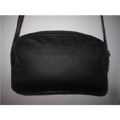 Fendi Vintage Pursesdesigner Purses Black Leather And Black Canvas Cross Body Bag
