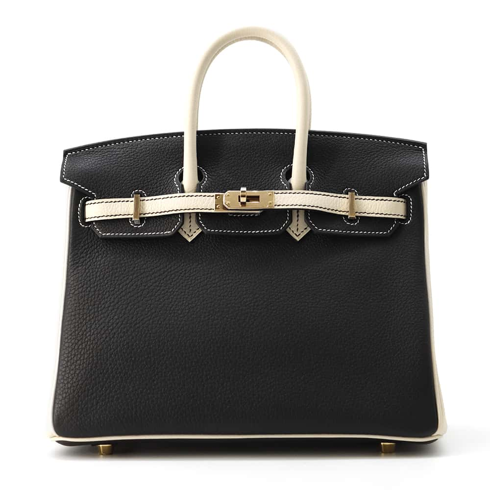 HERMES Birkin SPO Black/Craie Togo Leather Size 25