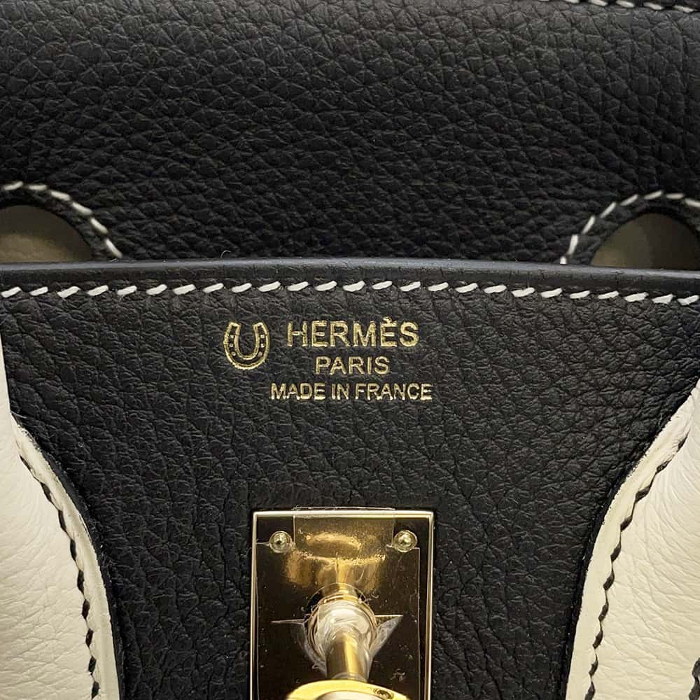 HERMES Birkin SPO Black/Craie Togo Leather Size 25