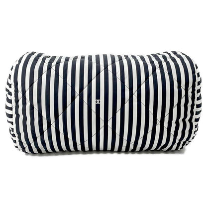 Chanel Large Bowling Bag White/Black AS4696 Nylon