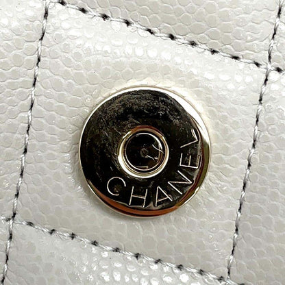 CHANEL Chain wallet Light Gray AP0250 Caviar Leather