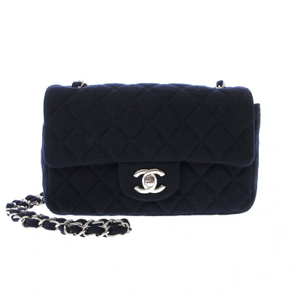 Chanel Mini Classic Jersey Blue bag