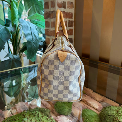 LOUIS VUITTON Speedy 25 Damier Azur