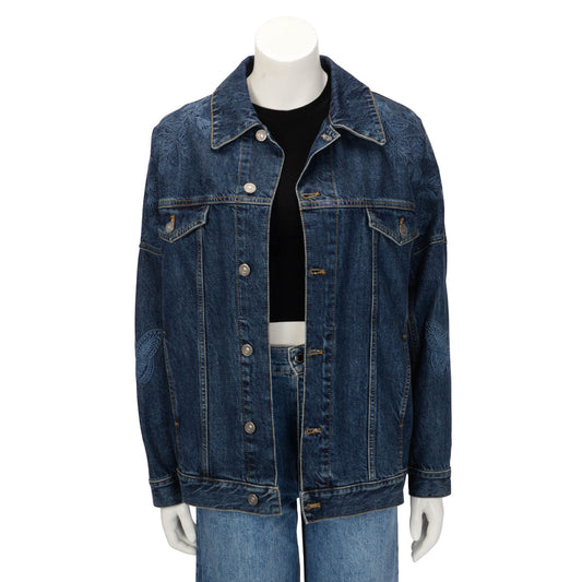 Dior Blue Denim Butterfly Embroidered Jacket