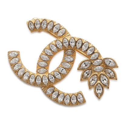 Chanel CC Logo Brooch Gold Gold Plated