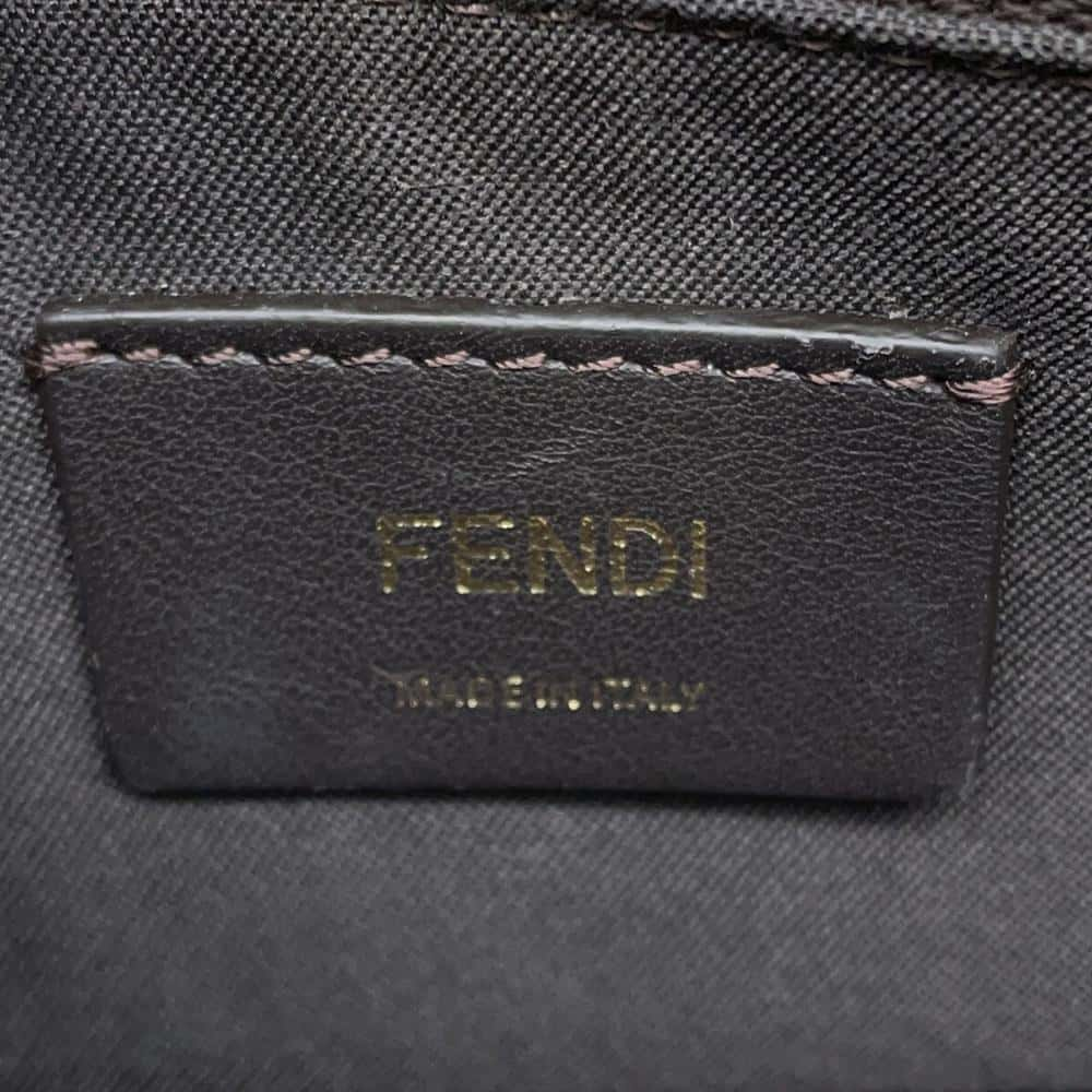 FENDI BY THE WAY FENDI logo 2WAY Handbag Brown 8BL146 Leather Size Medium