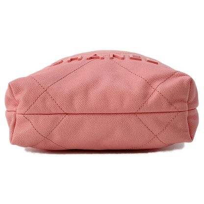 Chanel Chanel 22 HandBag Pink AS3980 Shiny Calf Leather Size Mini