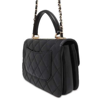Chanel Trendy CC Chain Top Handle Bag Black A92236 Lambskin Size 9.8"