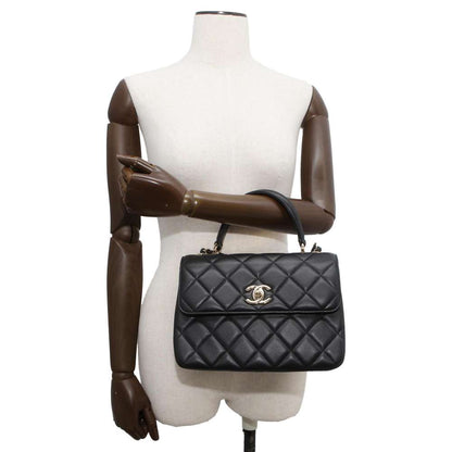 Chanel Trendy CC Chain Top Handle Bag Black A92236 Lambskin Size 9.8"