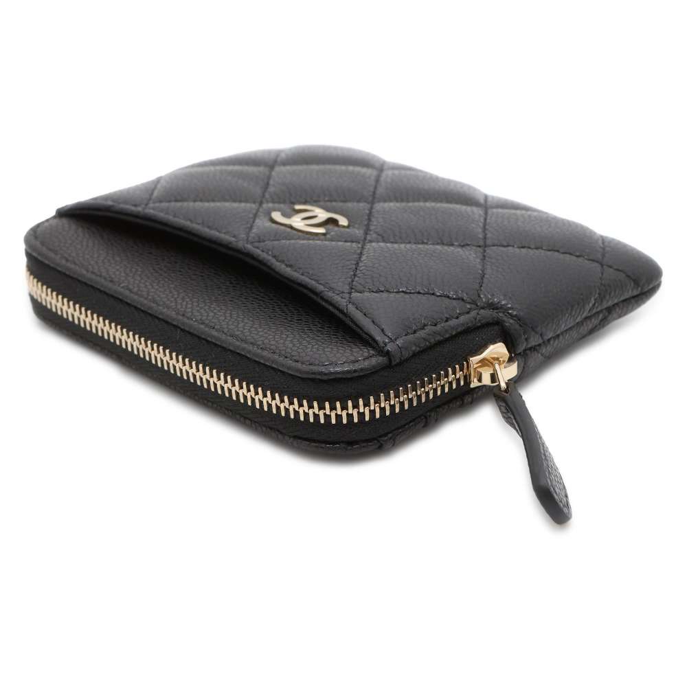 Chanel Matelasse CardCoin purse Black AP2061 Caviar Leather