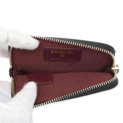 Chanel Matelasse CardCoin purse Black AP2061 Caviar Leather