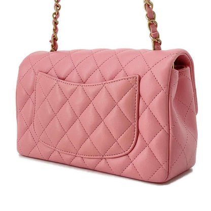 Chanel Matelasse ChainShoulder Bag Pink A69900 Lambskin Size Mini