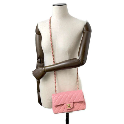 Chanel Matelasse ChainShoulder Bag Pink A69900 Lambskin Size Mini