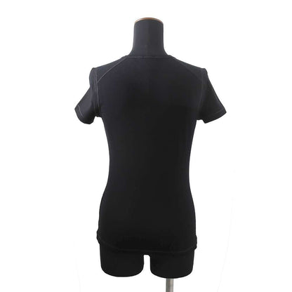 Chanel Chanel Sports CC Logo/Chanel Logo T-Shirt Size 38 Black P30784 90% Cotton, 10% Spandex