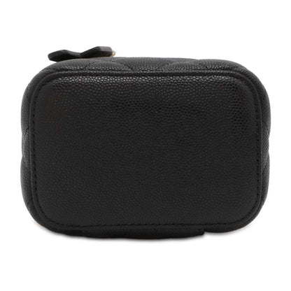 Chanel Matelasse Vanity Bag Pearl Black AP2161 Caviar Leather Faux Pearl Size Mini