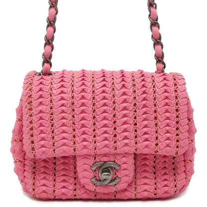 Chanel Cloche ChainShoulder Pink A68801 Leather Size Mini