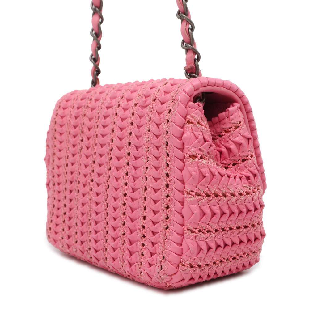 Chanel Cloche ChainShoulder Pink A68801 Leather Size Mini