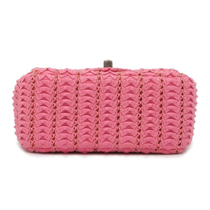 Chanel Cloche ChainShoulder Pink A68801 Leather Size Mini