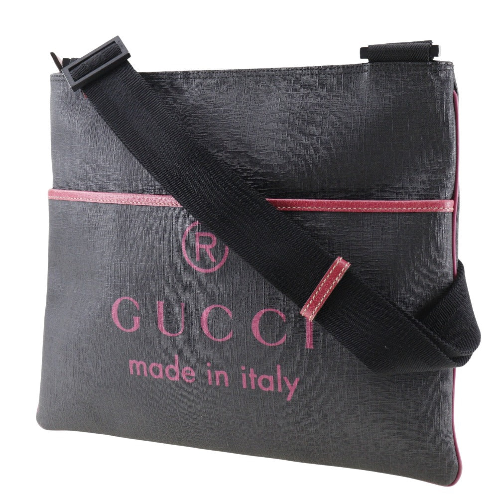 Gucci Gg Supreme Black Leather Shoulder Bag