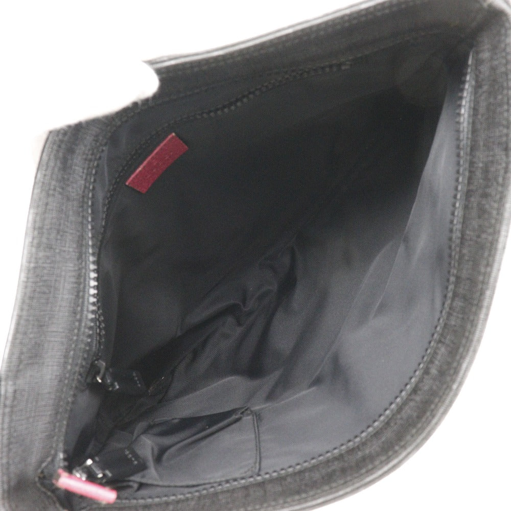 Gucci Gg Supreme Black Leather Shoulder Bag