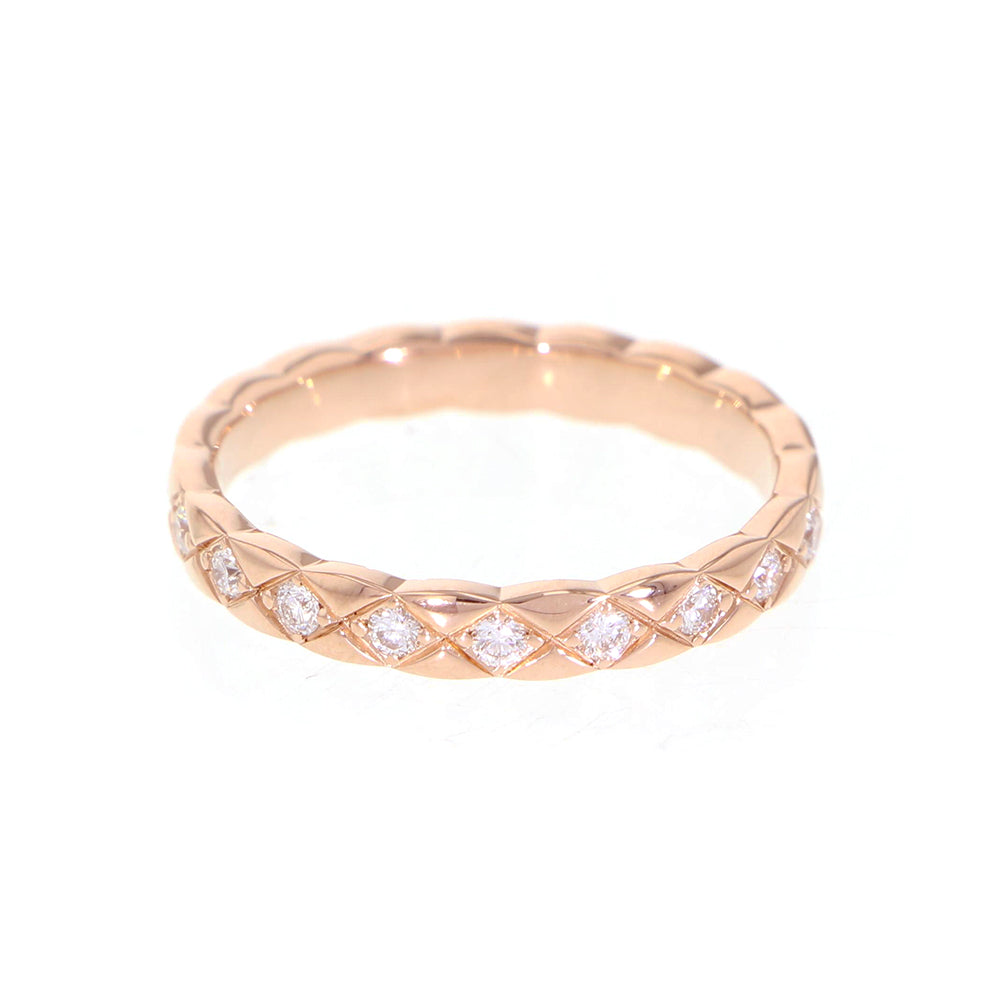 Chanel Coco Crush Diamond Ring Size 55/#15 18K Pink Gold