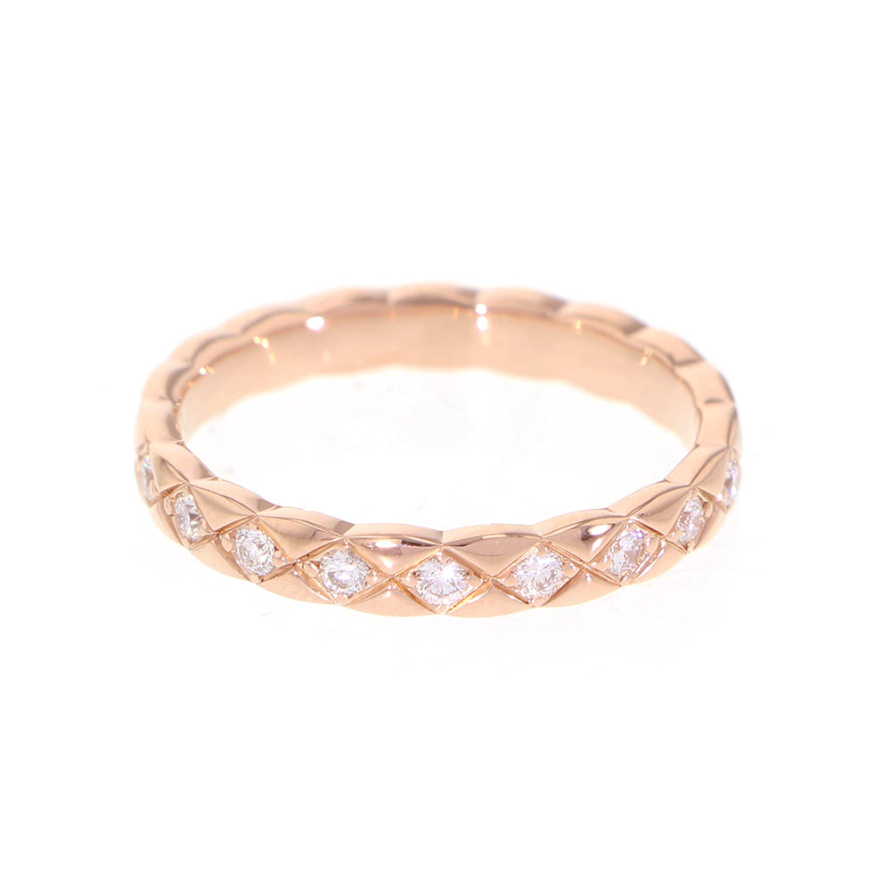 Chanel Coco Crush Diamond Ring Size 55/#15 18K Pink Gold
