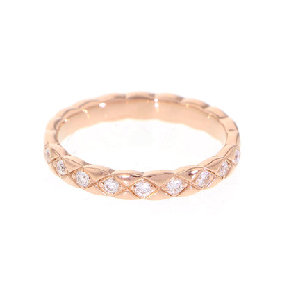 Chanel Coco Crush Diamond Ring Size 55/#15 18K Pink Gold