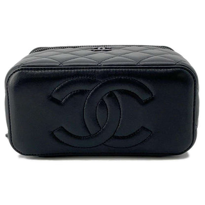 Chanel Matelasse 2WAY Vanity Case Black AP2199 Lambskin