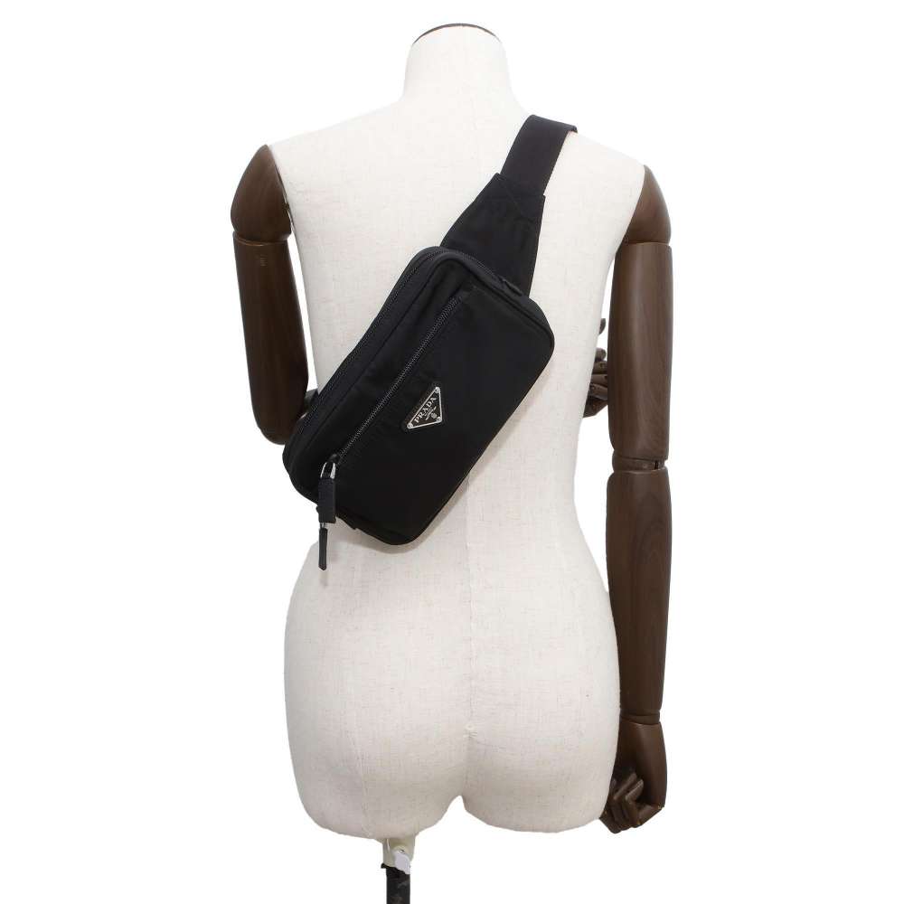 PRADA Waist Bag Black 2VL977 Nylon