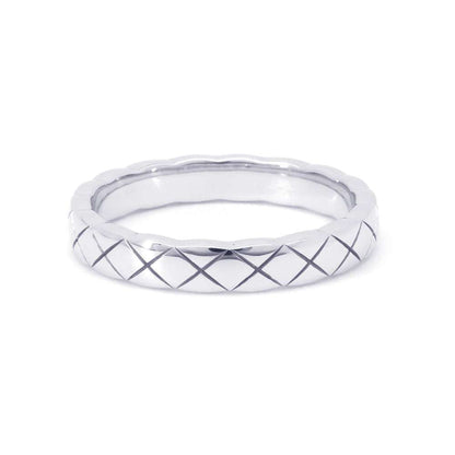 Chanel Coco Crash Ring Size 51/#11 J11793 18K White Gold
