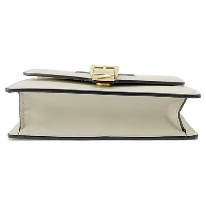 GUCCI Sylvie ChainShoulder White 494646 Leather Size Mini