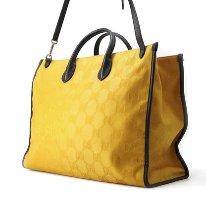 GUCCI Off the Grid 2way Tote Bag Yellow/Black 630353 Nylon Leather