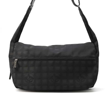 Chanel New Travel Line Messenger Bag Black A29348 Nylon Leather