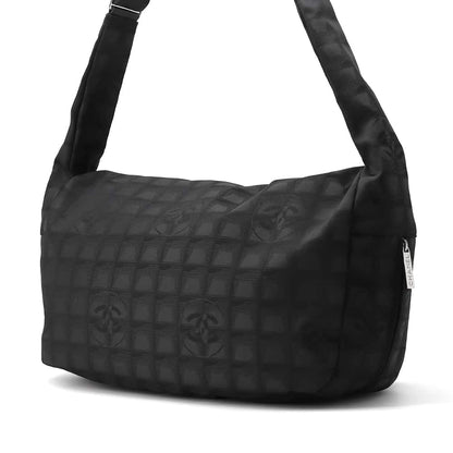 Chanel New Travel Line Messenger Bag Black A29348 Nylon Leather