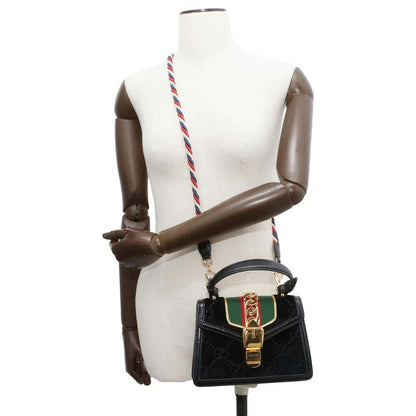 GUCCI Silvi Black 470270 Velour Leather