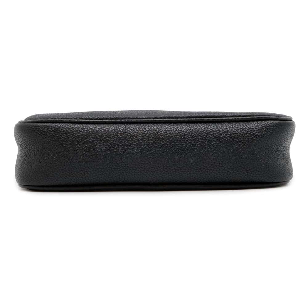 GUCCI GG Supreme Shoulder Bag Black 768391 Leather Size Mini