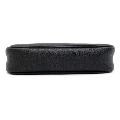GUCCI GG Supreme Shoulder Bag Black 768391 Leather Size Mini