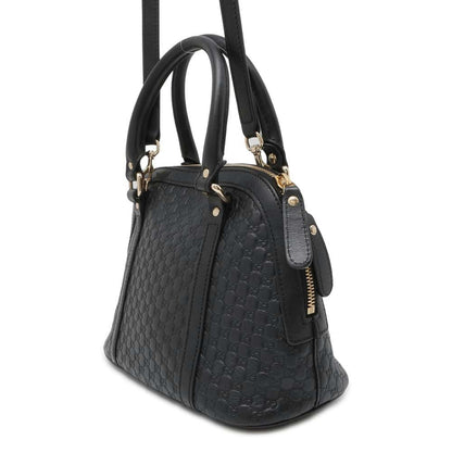 GUCCI Micro Gucci Shima Handbag Black 449654 Leather