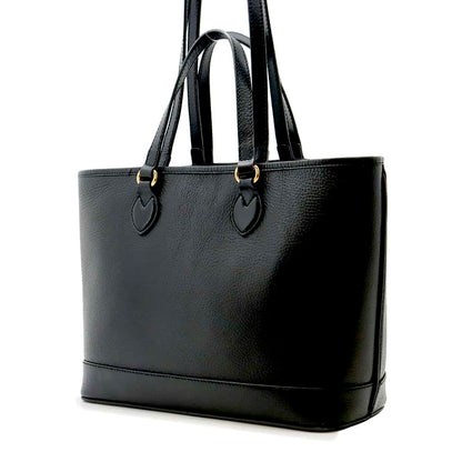 GUCCI Tote Bag Black 765043 Leather Size Small