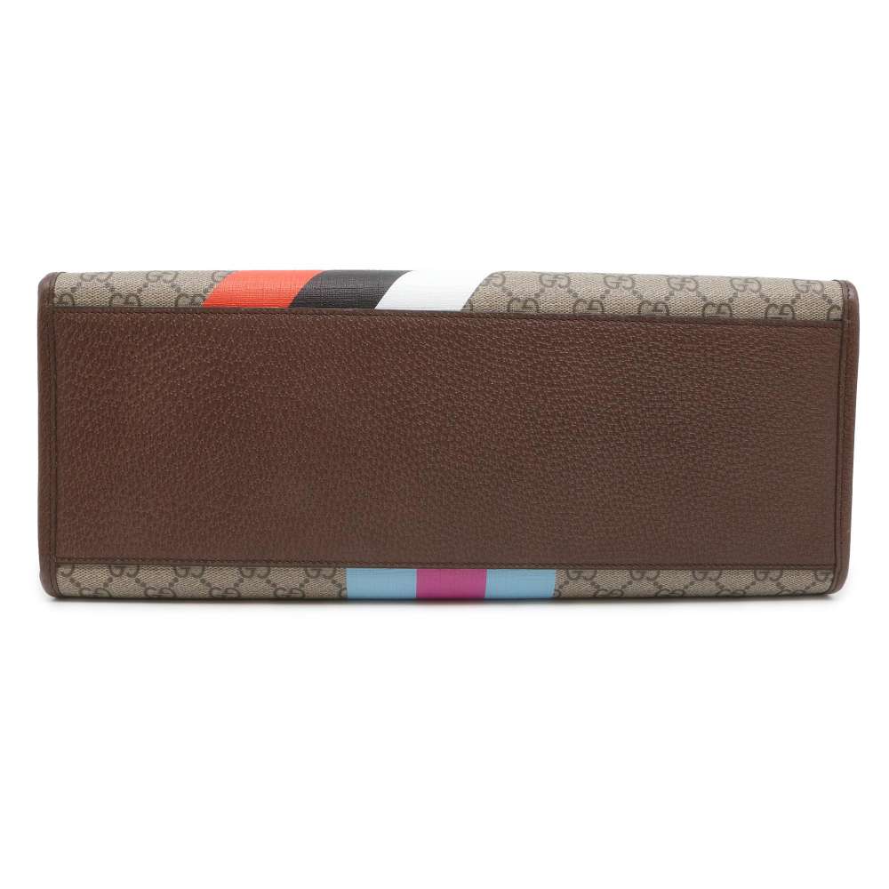 GUCCI Interlocking G Medium Tote Bag Beige/Brown/Multicolor 674148 PVC Leather
