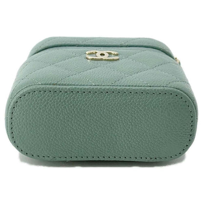 Chanel Small Vanity Shoulder Bag Green AP2503 Caviar Leather