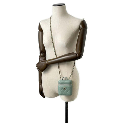 Chanel Small Vanity Shoulder Bag Green AP2503 Caviar Leather