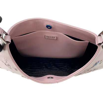 PRADA Cleo Shoulder Pink 1BC499 BrushedLeather