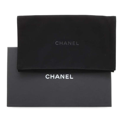 CHANEL Matelasse Classic Long Flap Wallet White AP0241 Caviar Leather